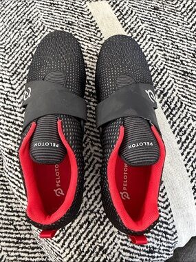 Peloton Men’s Black Sneakers with Red Lining and Accents